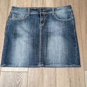 Vigoss Blue Casual Mini Skirt